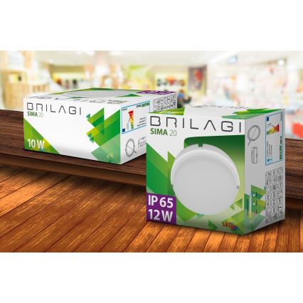 Brilagi - LED-teollisuuskattovalaisin SIMA LED/12W/230V IP65 musta