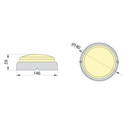 Brilagi - LED-teollisuuskattovalaisin SIMA LED/12W/230V IP65 valkoinen