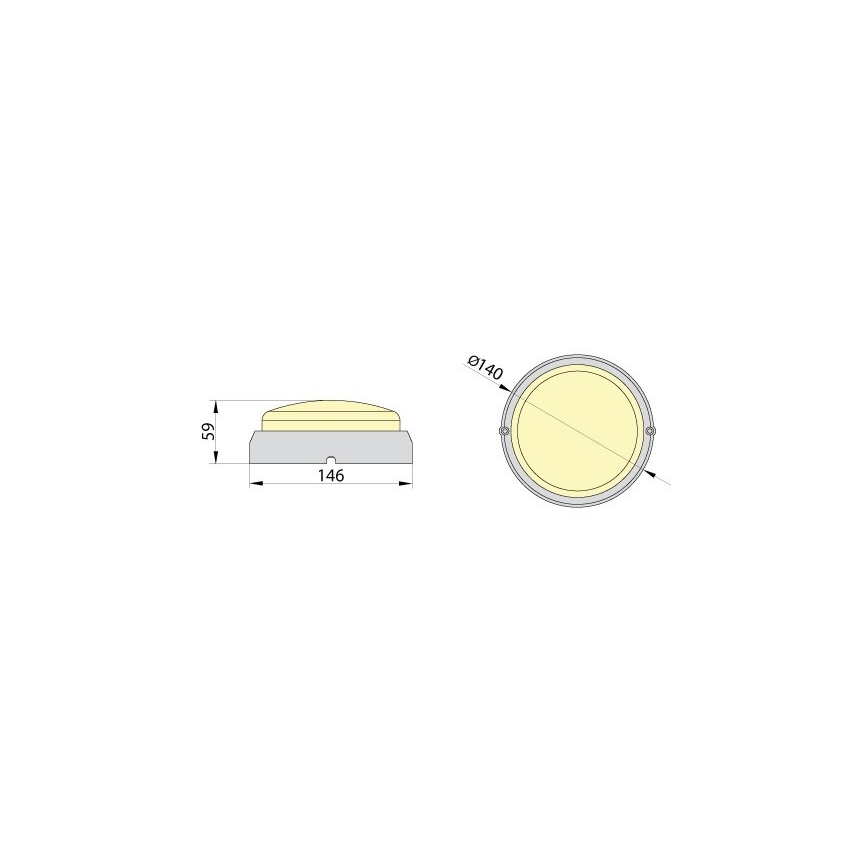 Brilagi - LED-teollisuuskattovalaisin SIMA LED/12W/230V IP65 valkoinen