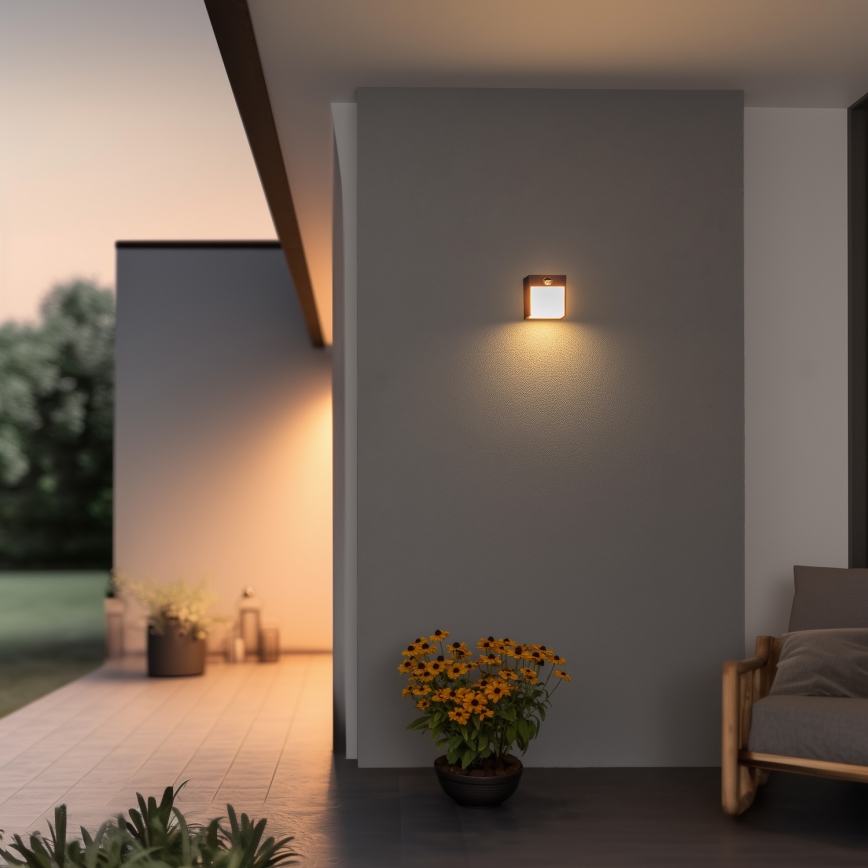 Brilagi - LED-ulkovaloseinävalaisin liiketunnistimella TERNI LED/12W/230V antrasiitti IP44