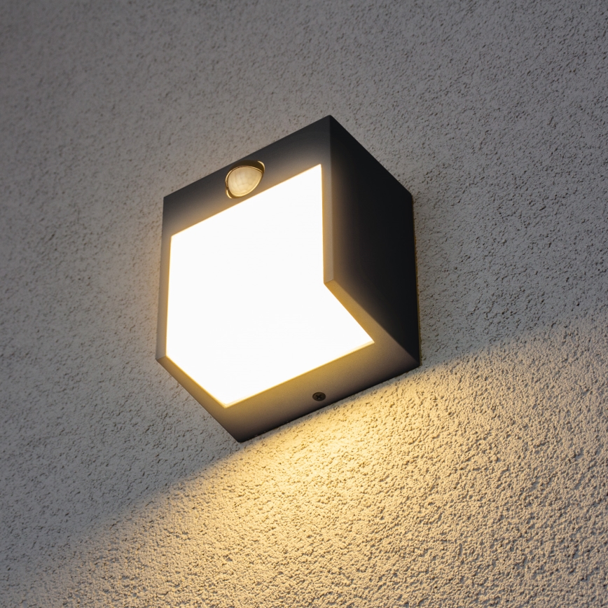 Brilagi - LED-ulkovaloseinävalaisin liiketunnistimella TERNI LED/12W/230V antrasiitti IP44