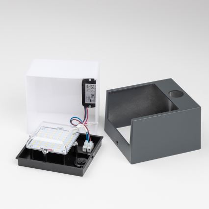 Brilagi - LED-ulkovaloseinävalaisin liiketunnistimella TERNI LED/12W/230V antrasiitti IP44