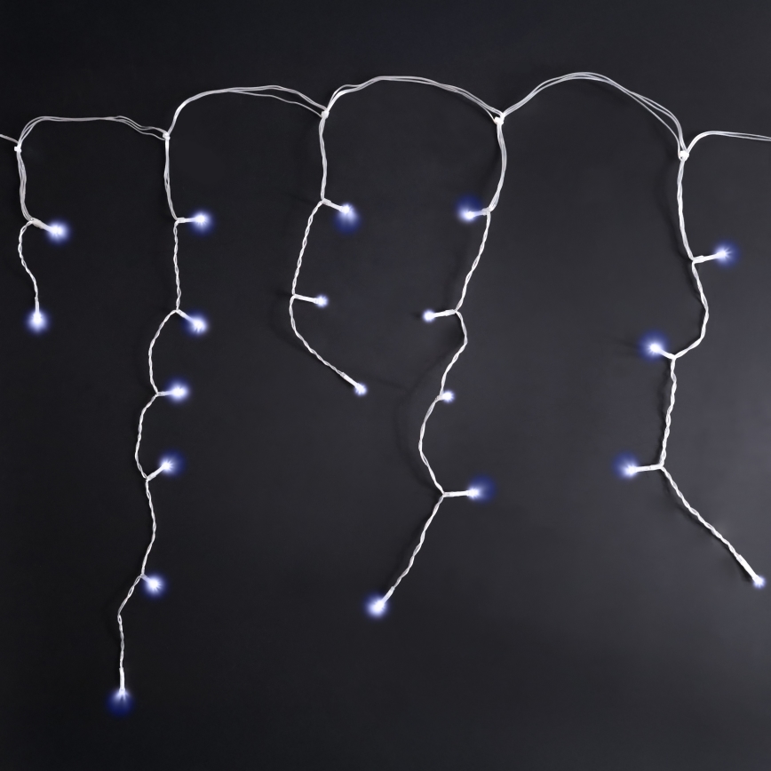 Brilagi - LED-ulkojouluvalosarja 200 LED/8 toimintoa 13 m IP44 kylmänvalkoinen jääpuikkovalot