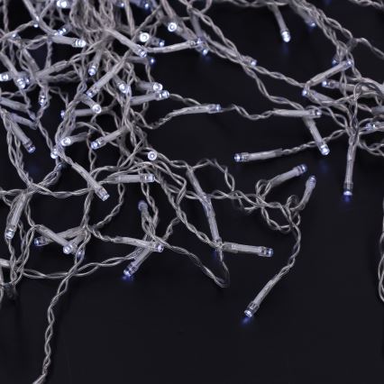 Brilagi - LED-ulkojouluvalosarja 200 LED/8 toimintoa 13 m IP44 kylmänvalkoinen jääpuikkovalot