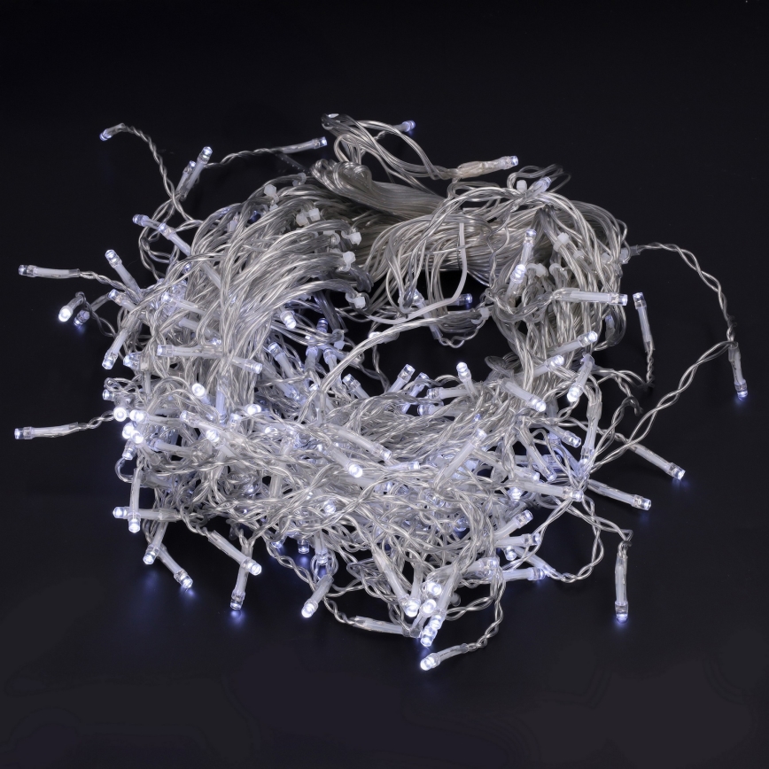 Brilagi - LED-ulkojouluvalosarja 200 LED/8 toimintoa 13 m IP44 kylmänvalkoinen jääpuikkovalot