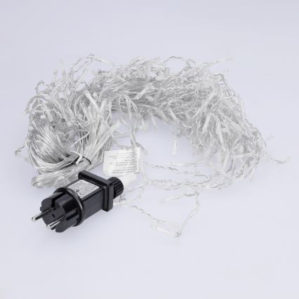 Brilagi - LED-ulkojouluvalosarja 200 LED/8 toimintoa 13 m IP44 kylmänvalkoinen jääpuikkovalot