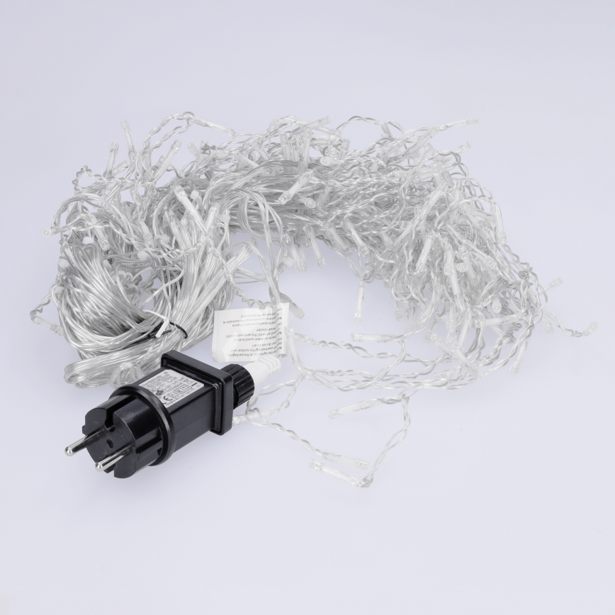 Brilagi - LED-ulkojouluvalosarja 200 LED/8 toimintoa 13 m IP44 kylmänvalkoinen jääpuikkovalot