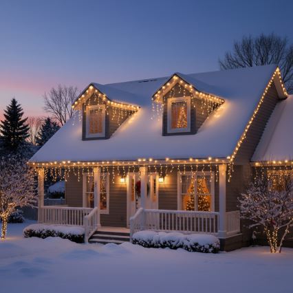 Brilagi - LED-ulkojouluvaloketju 400 LED / 8 toimintoa 23 m IP44 lämmin valkoinen