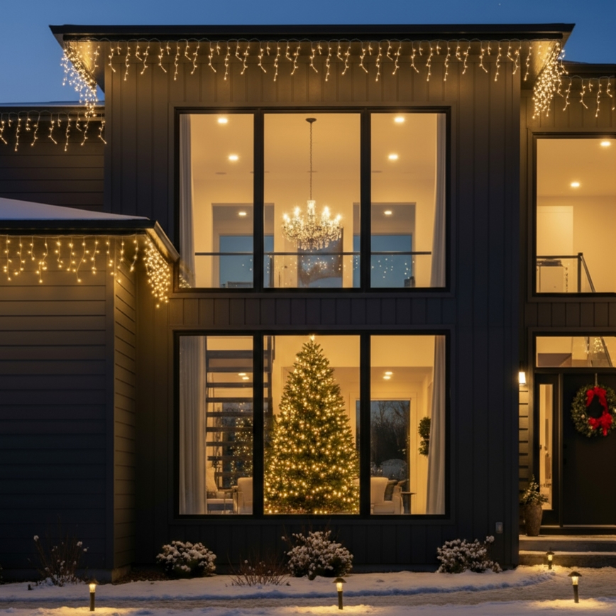 Brilagi - LED-ulkojouluvaloketju 400 LED / 8 toimintoa 23 m IP44 lämmin valkoinen