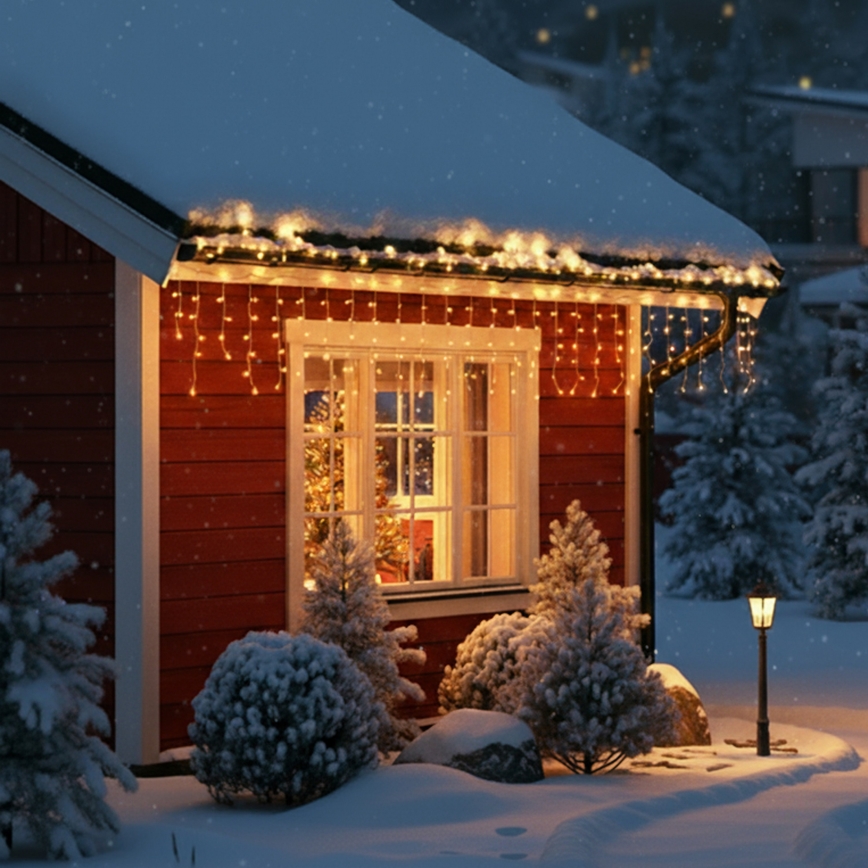 Brilagi - LED-ulkojouluvaloketju 400 LED / 8 toimintoa 23 m IP44 lämmin valkoinen