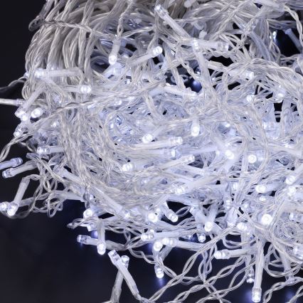 Brilagi - LED-ulkojouluvalosarja, 400 LED, 8 toimintoa, 23 m, IP44, kylmänvalkoinen