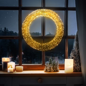 Brilagi - LED-ulkokäyttöinen joulukoriste LED/6W/230V IP44 50 cm joulukranssi