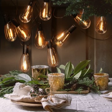 Brilagi - LED-ulkokäyttöinen koristevalosarja 10xLED/3xAA 3,2m IP44 lämmin valkoinen