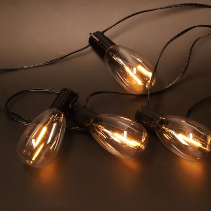 Brilagi - LED-ulkokäyttöinen koristevalosarja 10xLED/3xAA 3,2m IP44 lämmin valkoinen