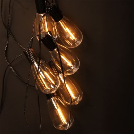 Brilagi - LED-ulkokäyttöinen koristevalosarja 10xLED/3xAA 3,2m IP44 lämmin valkoinen