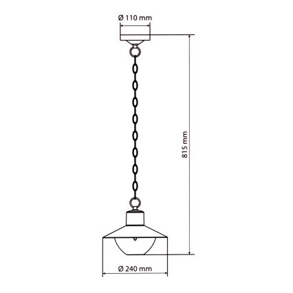 Brilagi -  LED-ulkoriippuvalaisin VEERLE 1xE27/60W/230V IP44