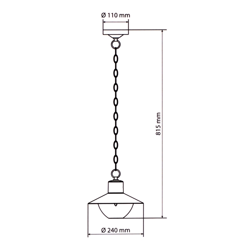 Brilagi -  LED-ulkoriippuvalaisin VEERLE 1xE27/60W/230V IP44