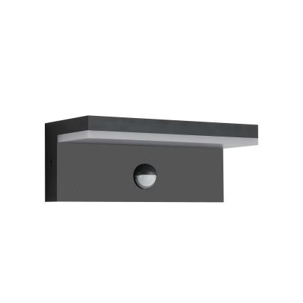 Brilagi - LED-ulkoseinävalaisin anturilla TESSI LED/10W/230V musta IP54