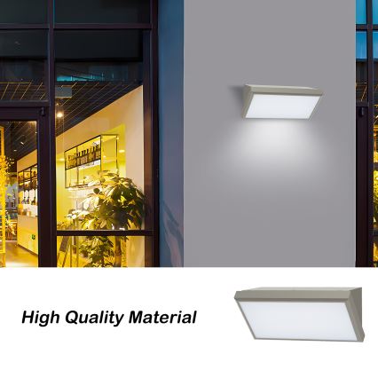 Brilagi - LED Ulkovalo anturilla TRIANGLE LED/20W/230V harmaa IP65