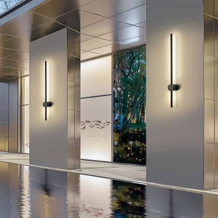 Brilagi - AURA LED-ulkovalaisin 12W/230V 4000K IP54 65 cm musta CRI 90