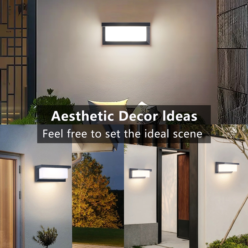 Brilagi - LED-ulkoseinävalaisin BRICKY LED/12W/230V antrasiitti IP54
