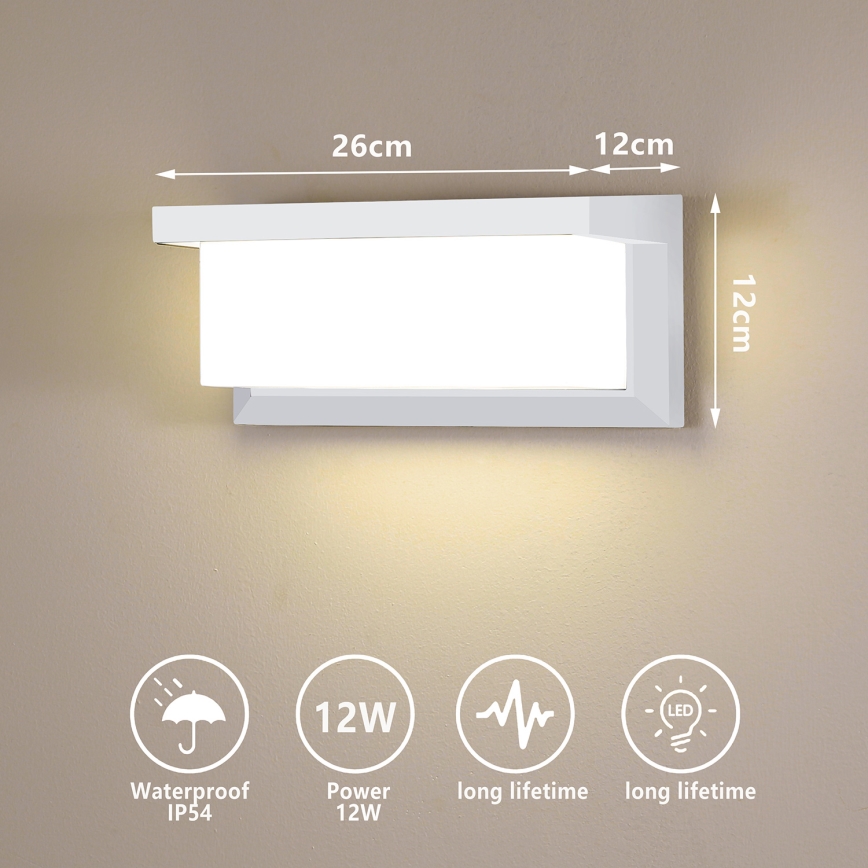 Brilagi - LED-ulkoseinävalaisin BRICKY LED/12W/230V valkoinen IP54