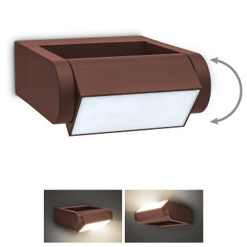 Brilagi - LED ulkoseinävalaisin CROTONE LED/7W/230V ruskea IP54