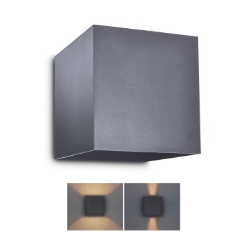 Brilagi - LED-ulkoseinävalaisin CUBE LED/6W/230V antrasiitti IP54