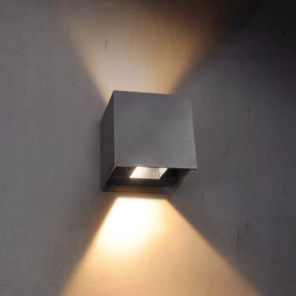 Brilagi - LED-ulkoseinävalaisin CUBE LED/6W/230V antrasiitti IP54