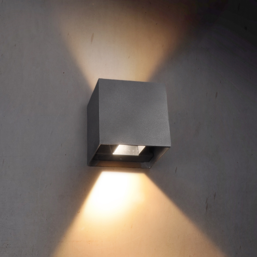 Brilagi - LED-ulkoseinävalaisin CUBE LED/6W/230V antrasiitti IP54
