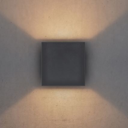 Brilagi - LED-ulkoseinävalaisin CUBE LED/6W/230V antrasiitti IP54