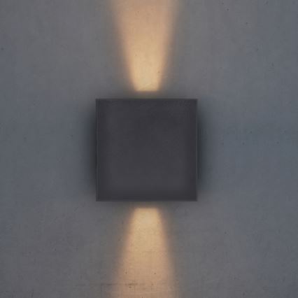 Brilagi - LED-ulkoseinävalaisin CUBE LED/6W/230V antrasiitti IP54