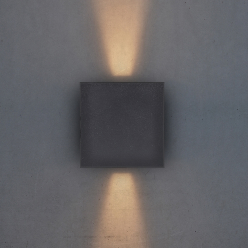 Brilagi - LED-ulkoseinävalaisin CUBE LED/6W/230V antrasiitti IP54