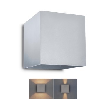 Brilagi - LED-ulkoseinävalaisin CUBE LED/6W/230V harmaa IP54