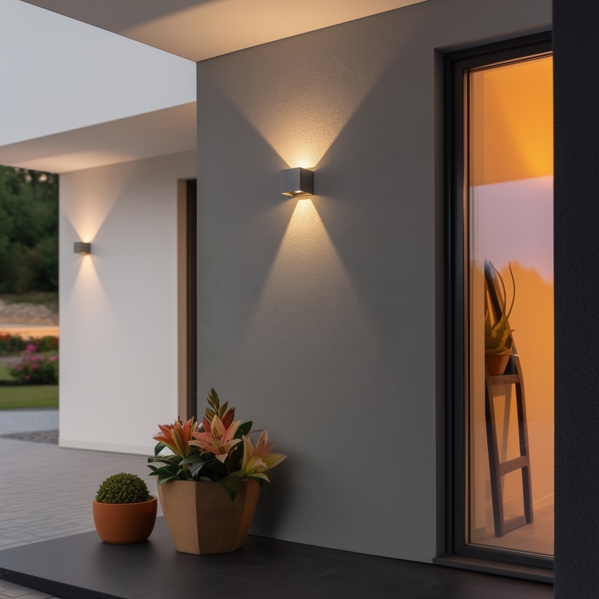 Brilagi - LED-ulkoseinävalaisin CUBE LED/6W/230V harmaa IP54