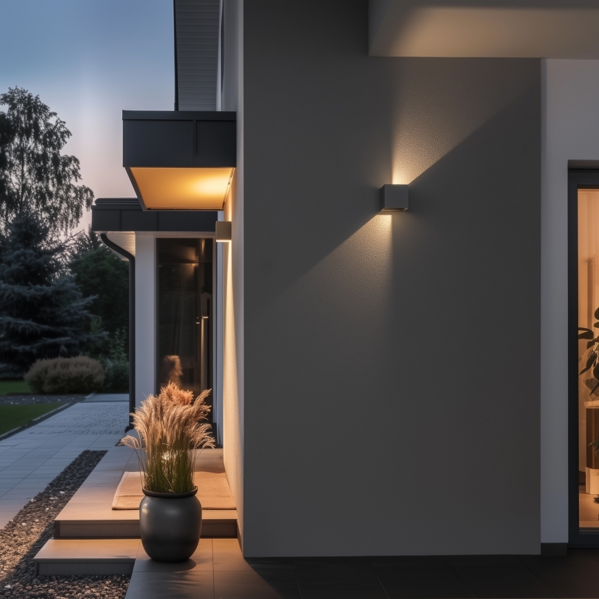 Brilagi - LED-ulkoseinävalaisin CUBE LED/6W/230V harmaa IP54