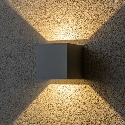 Brilagi - LED-ulkoseinävalaisin CUBE LED/6W/230V harmaa IP54