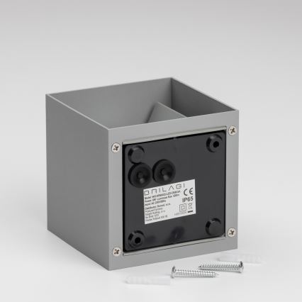Brilagi - LED-ulkoseinävalaisin CUBE LED/6W/230V harmaa IP54