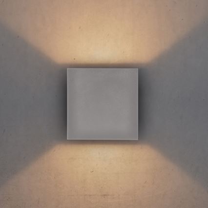 Brilagi - LED-ulkoseinävalaisin CUBE LED/6W/230V harmaa IP54