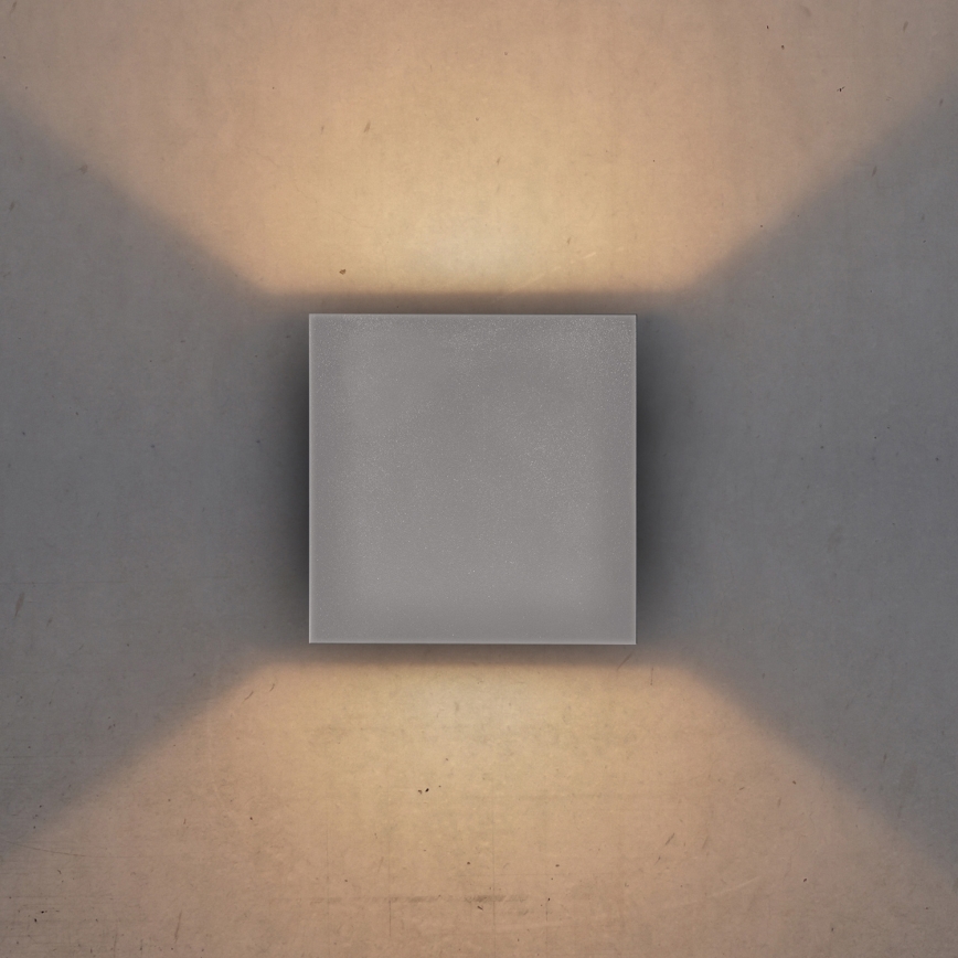 Brilagi - LED-ulkoseinävalaisin CUBE LED/6W/230V harmaa IP54