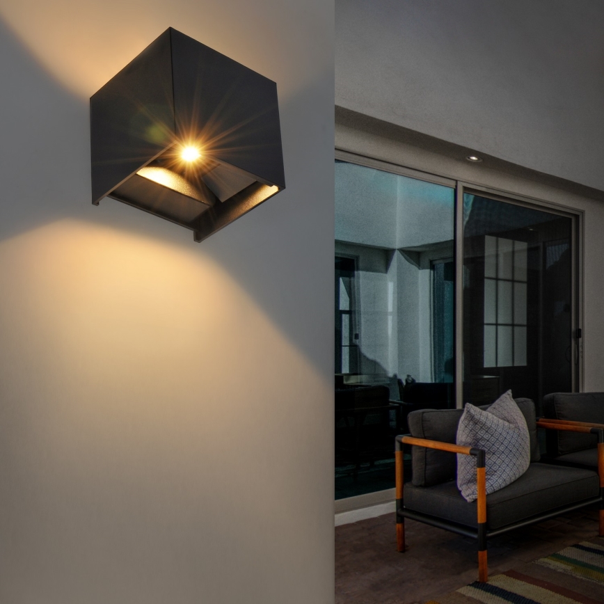 Brilagi - LED-ulkoseinävalaisin CUBE LED/6W/230V IP54
