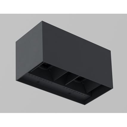 Brilagi - LED ulkoseinävalaisin DOUBLE CUBE LED/12W/230V antrasiitti IP65
