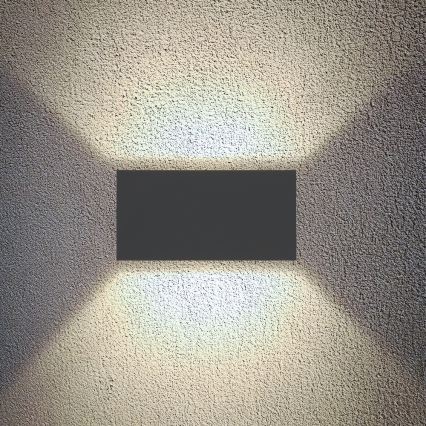 Brilagi - LED ulkoseinävalaisin DOUBLE CUBE LED/12W/230V antrasiitti IP65