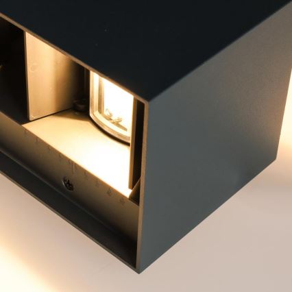 Brilagi - LED ulkoseinävalaisin DOUBLE CUBE LED/12W/230V antrasiitti IP65