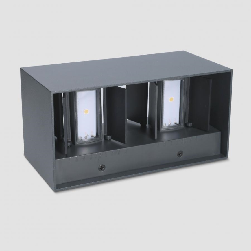 Brilagi - LED ulkoseinävalaisin DOUBLE CUBE LED/12W/230V antrasiitti IP65