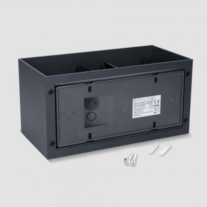 Brilagi - LED ulkoseinävalaisin DOUBLE CUBE LED/12W/230V antrasiitti IP65