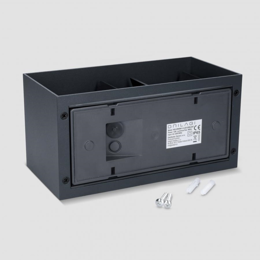 Brilagi - LED ulkoseinävalaisin DOUBLE CUBE LED/12W/230V antrasiitti IP65