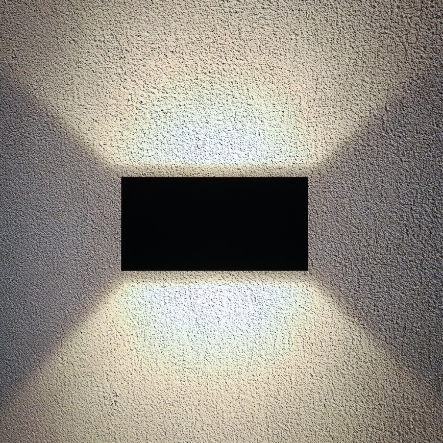 Brilagi - LED ulkoseinävalaisin DOUBLE CUBE LED/12W/230V musta IP65