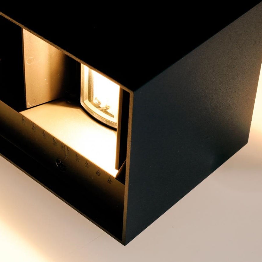 Brilagi - LED ulkoseinävalaisin DOUBLE CUBE LED/12W/230V musta IP65