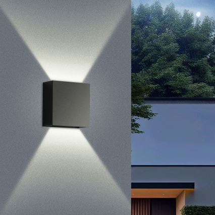 Brilagi - LED-ulkoseinävalaisin DOUBLERAY LED/4W/230V musta IP65